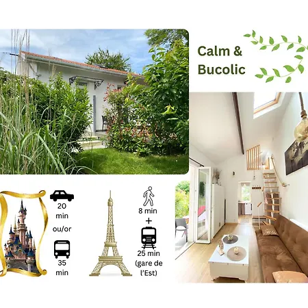 The Little Oak - Tiny House With Bed On Mezzanine & Terrace - From 1 To 4 P Disney, Paris & Cdg * Pomponne